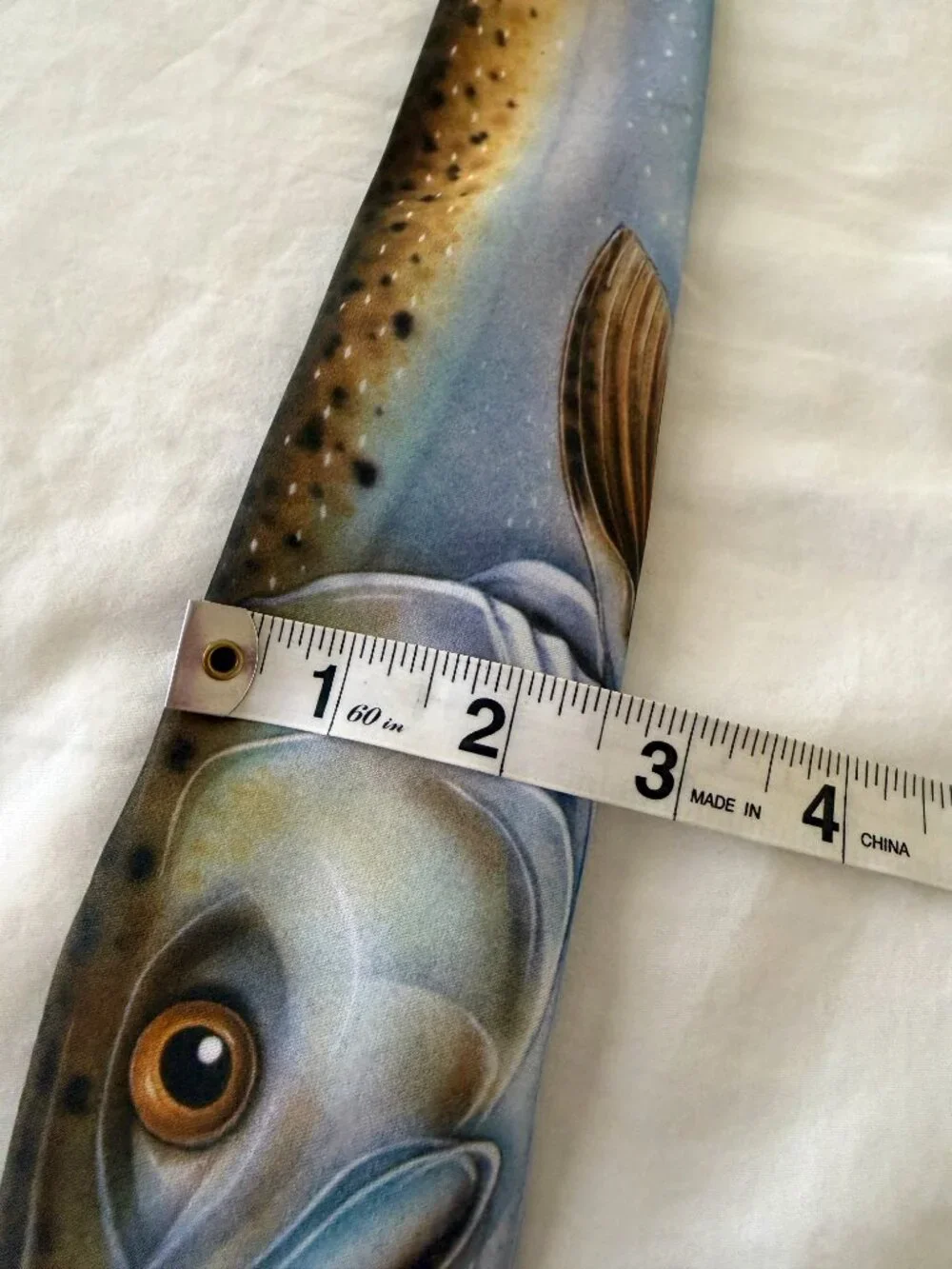 VTG 1986 Ralph Marlin King Salmon Fish Necktie Fly Fishing Novelty USA Made